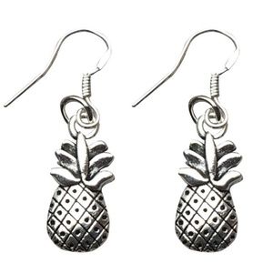 Pineapple Fruit Dangle Earrings, Tropical Fruit